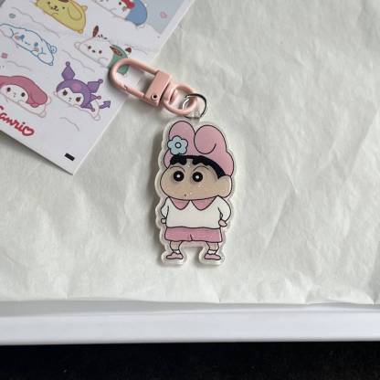 Cute Crayon Shinchan Acrylic Keychain School Bag Pendant Best Friend Girl Gift Decoration Fresh Sweet Cartoon Style