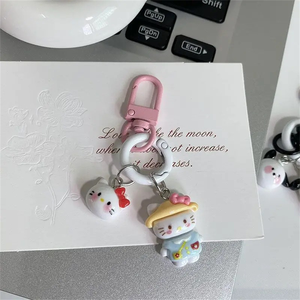 Original small size Card Ring Sanrio Kindergarten Cute Keychain Pendant Girl's Best Friend Gift Schoolbag Accessories