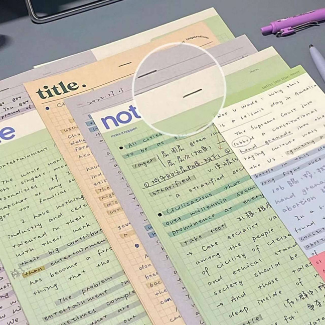 Big Sticky Note Book Collection | B5 Planner 30 sheets/60 words book Time Planner Study Pattern Book