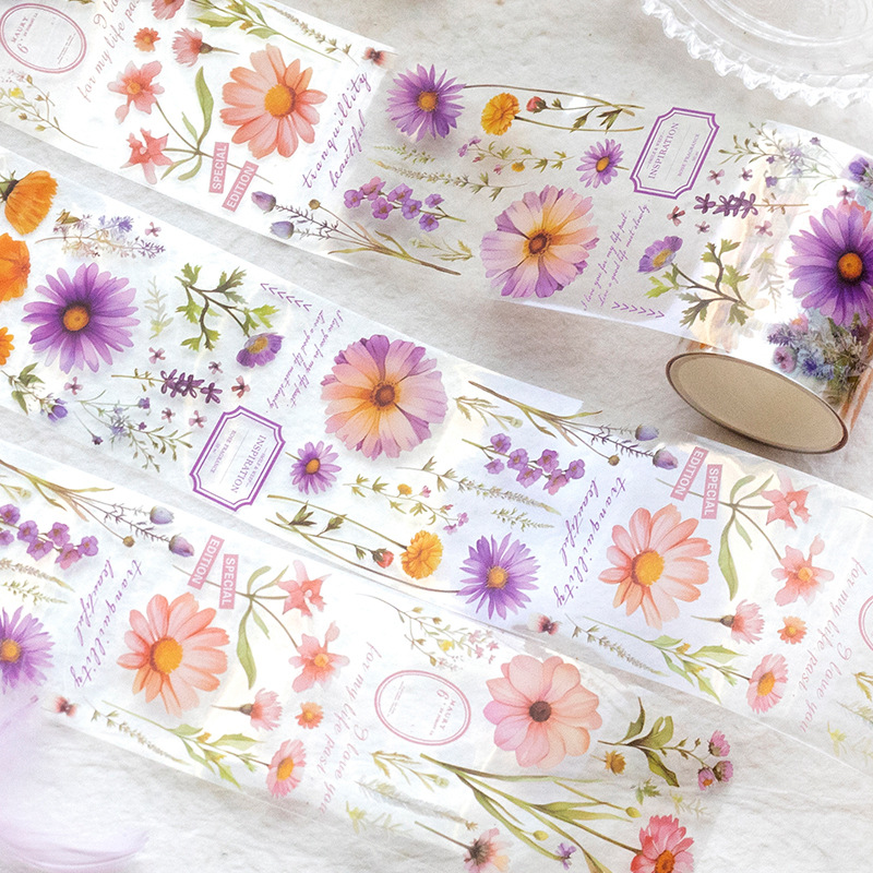 Yanji PET tape years River Series French romantic Journal decoration material loop stickers 6