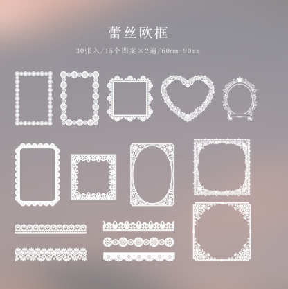 Momo ink PET sticker bag daydream series of creative art hand tent decorative stickers 6 choices