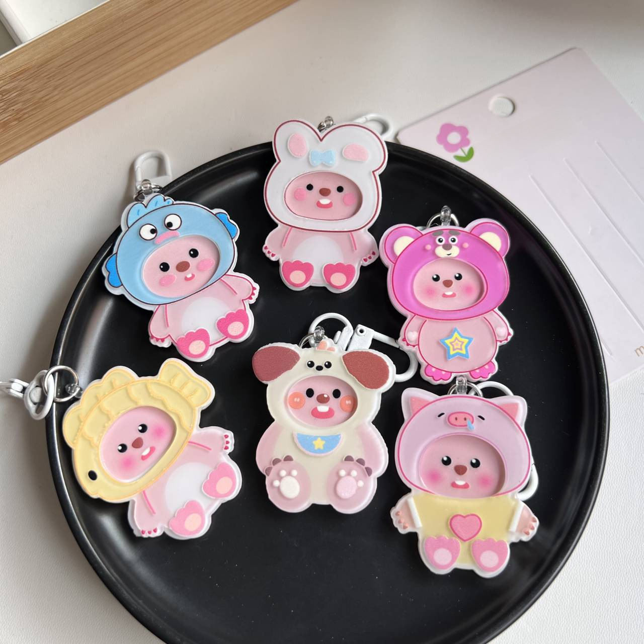 Beaver Animal Keychain Backpack Pendant Sweet Computer USB Flash Drive Cute Cartoon Accessories Acrylic Material Non-Patented