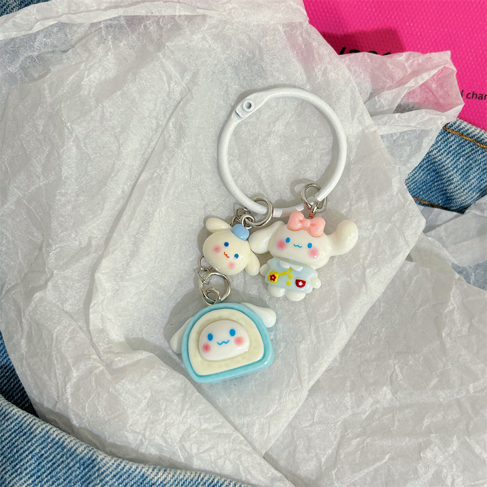 Collar Explosions Sanrio Series Keychain Pendant Cute Cartoon Hello Kitty Keyring Hanging