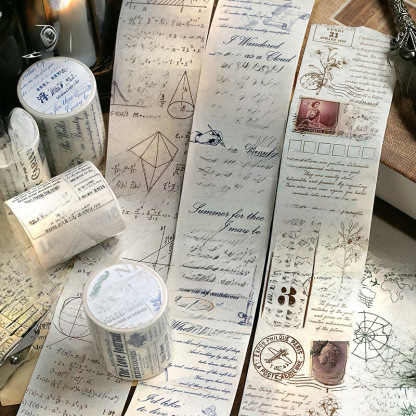 Letter Lovers Time Memoirs Series and Paper Tape Retro English Handbook Decoration diy Material Collage