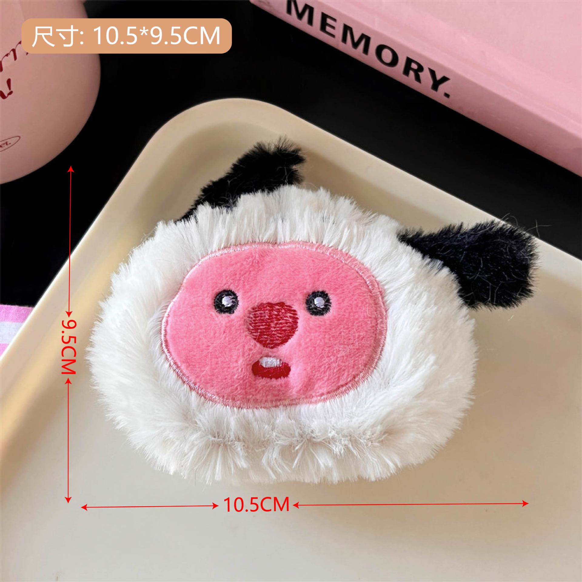 Cute Plush Piggy Doll Decorative Brooch Cartoon Pendant Girl's Heart Bag Hanging Ornaments Girlfriend Couple's Gift