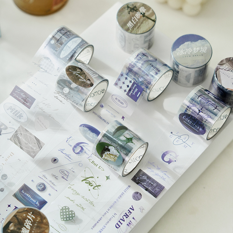 Morning foam PET tape world sleeping series creative hand account diy decorative material collage 6