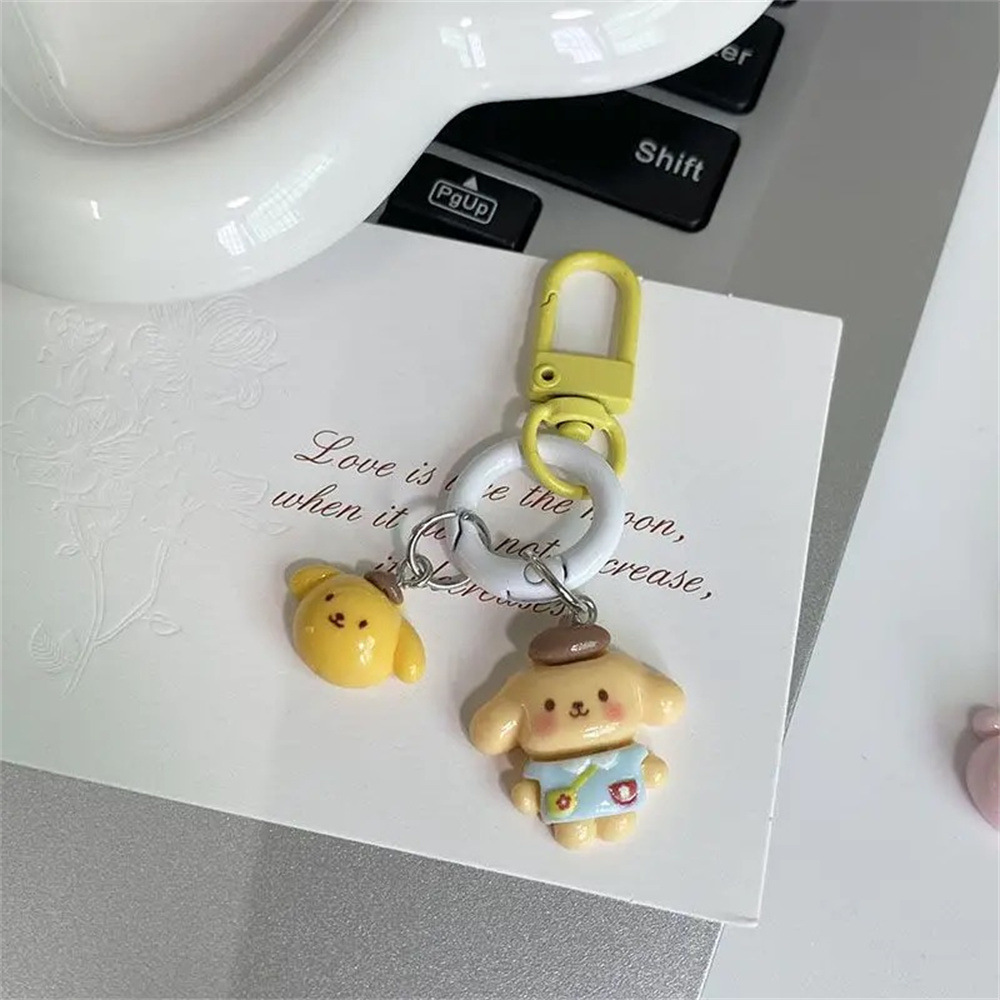 Original small size Card Ring Sanrio Kindergarten Cute Keychain Pendant Girl's Best Friend Gift Schoolbag Accessories
