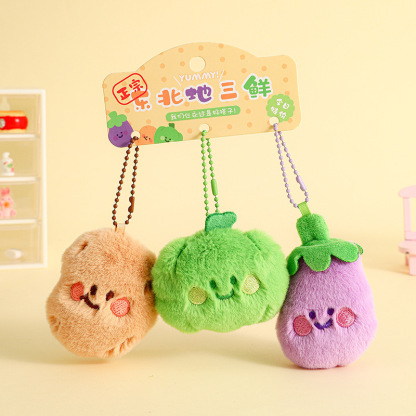 Mannery Genuine Home-cooked Food Series Plush Magnetic Sticker Keychain Backpack Pendant Small Gift Wholesale