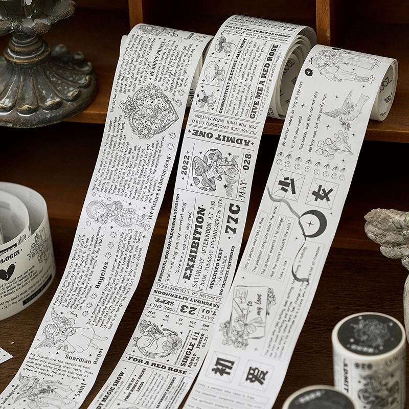 Morning foam and paper tape fairy tale film series Hand account collage material border DIY decoration 6