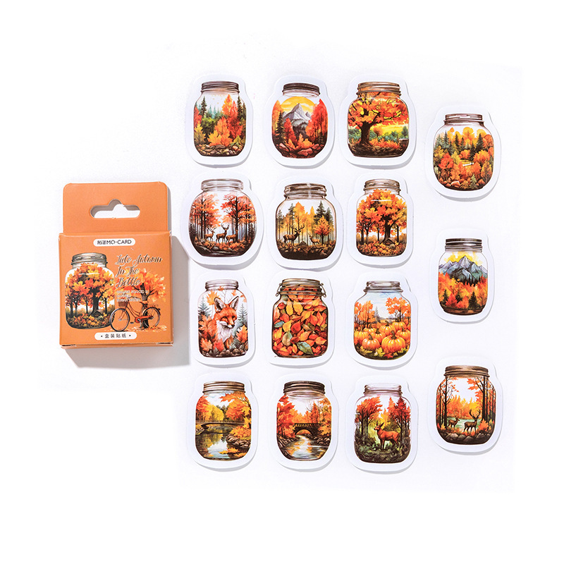 Mo Mo Mo boxed stickers ice and snow world series ins style girl cartoon journal diary decorative material stickers