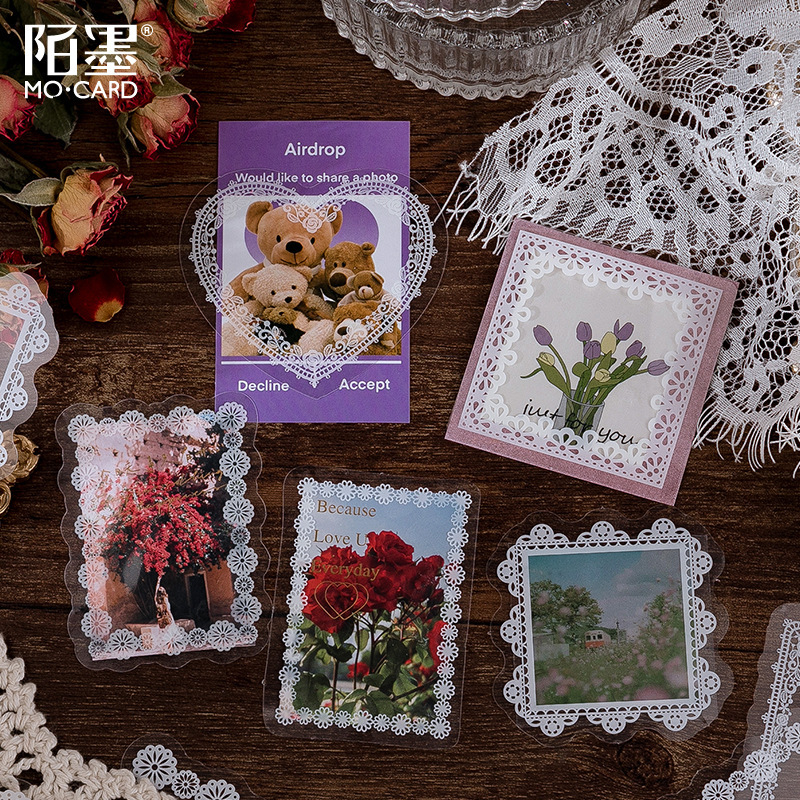 Momo ink PET sticker bag daydream series of creative art hand tent decorative stickers 6 choices