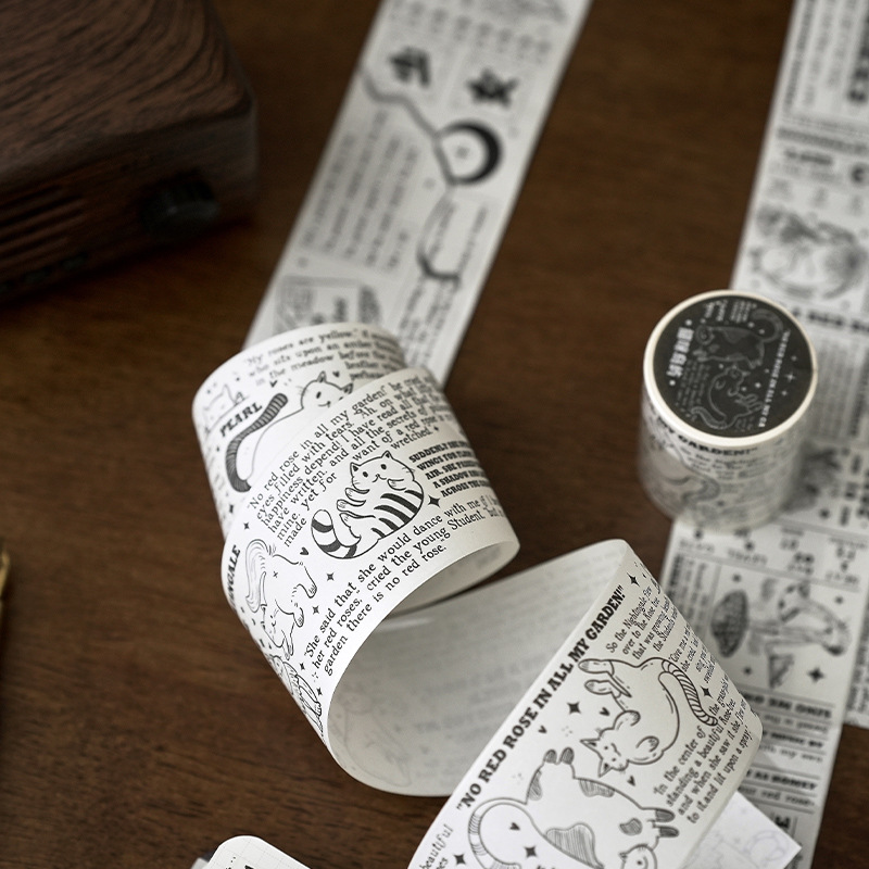 Morning foam and paper tape fairy tale film series Hand account collage material border DIY decoration 6