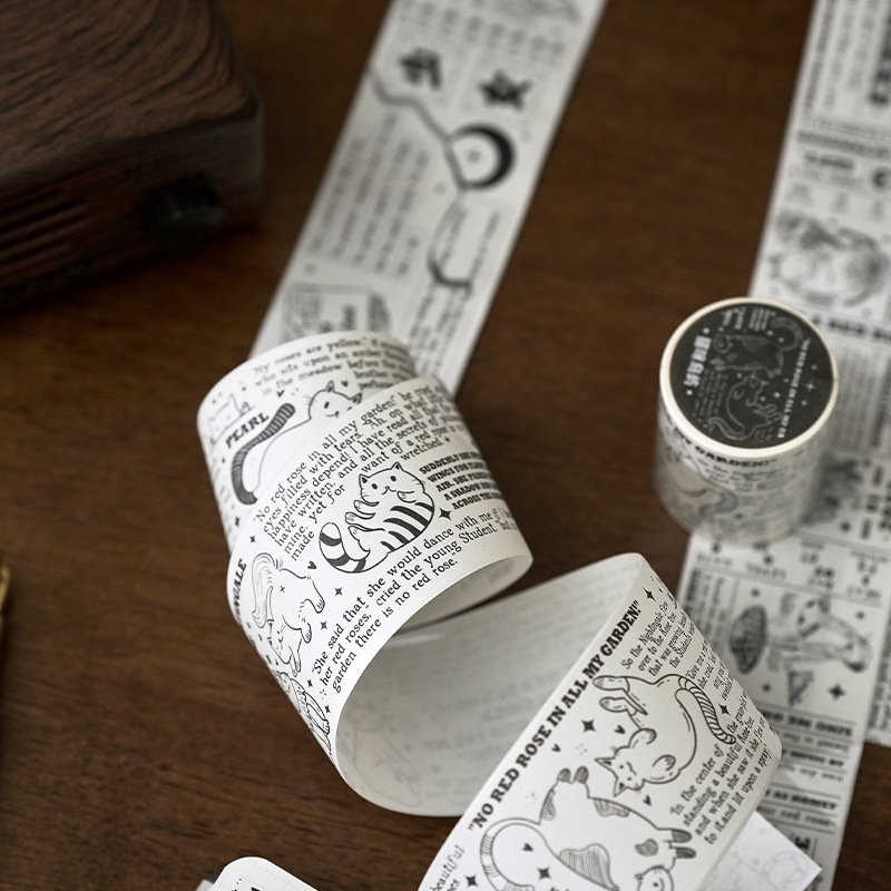 Morning foam and paper tape fairy tale film series Hand account collage material border DIY decoration 6