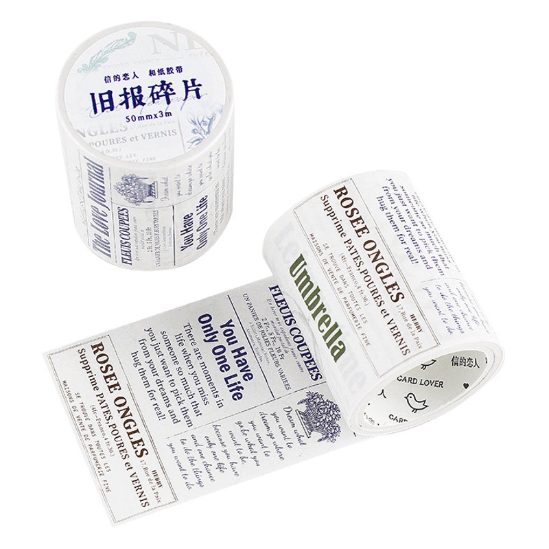 Letter Lovers Time Memoirs Series and Paper Tape Retro English Handbook Decoration diy Material Collage