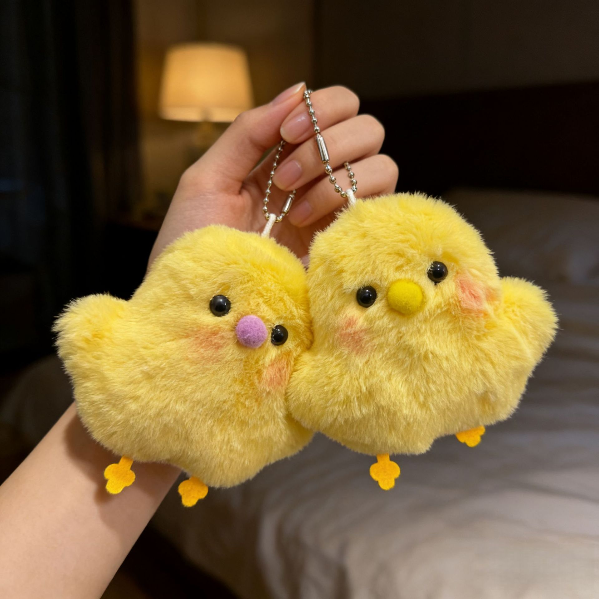 Cute Chick Plush Keychain