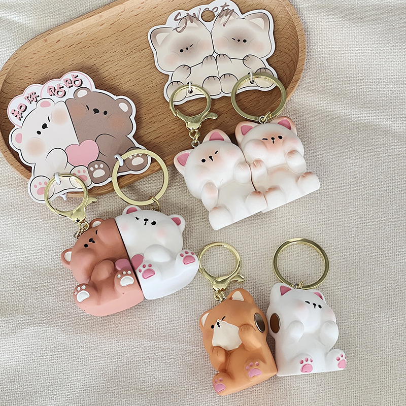 Super Constant Original Animal Series Couple Buckle Keychain Doll Key Holder Organizer Women's Southern Potato Doll Pendant