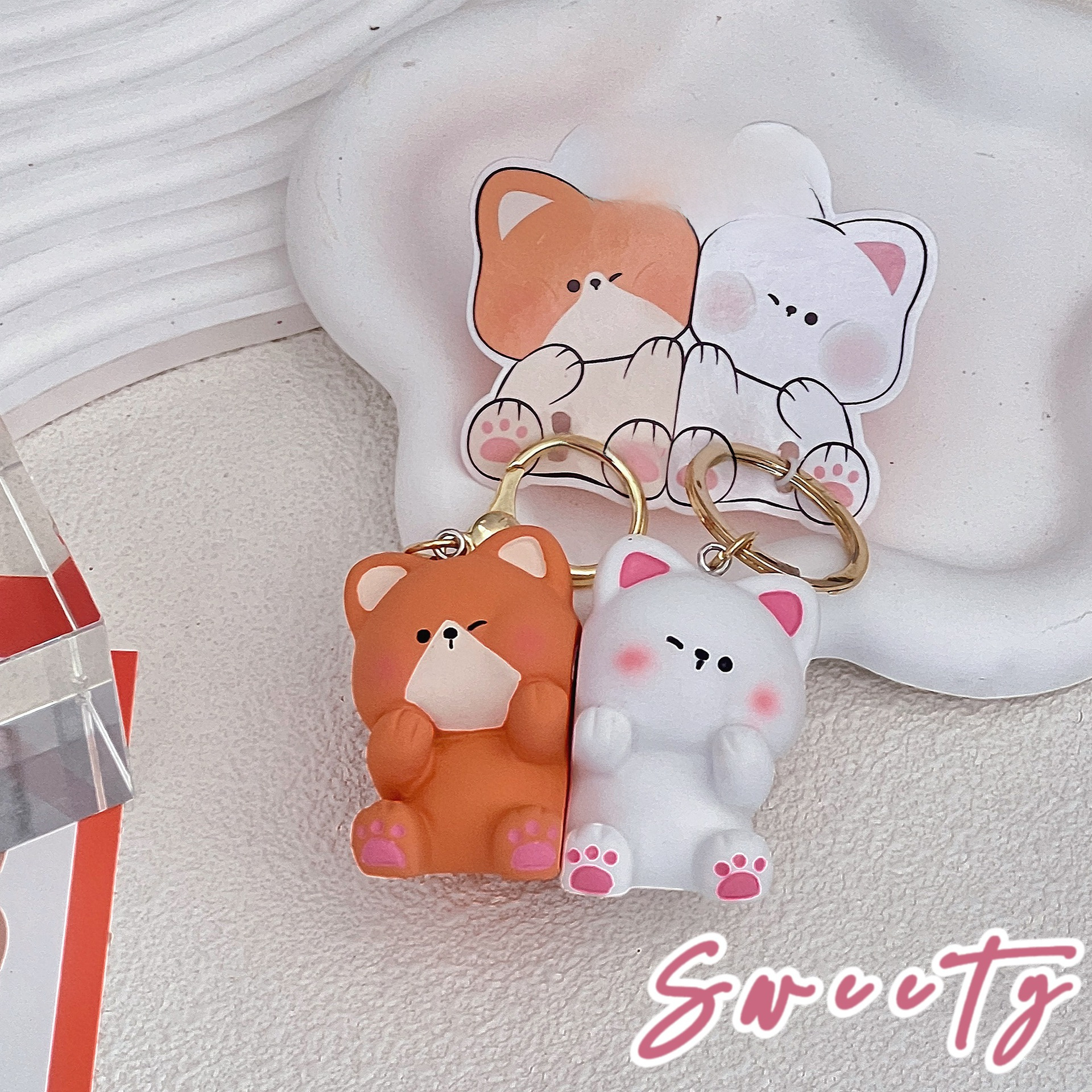 Super Constant Original Animal Series Couple Buckle Keychain Doll Key Holder Organizer Women's Southern Potato Doll Pendant