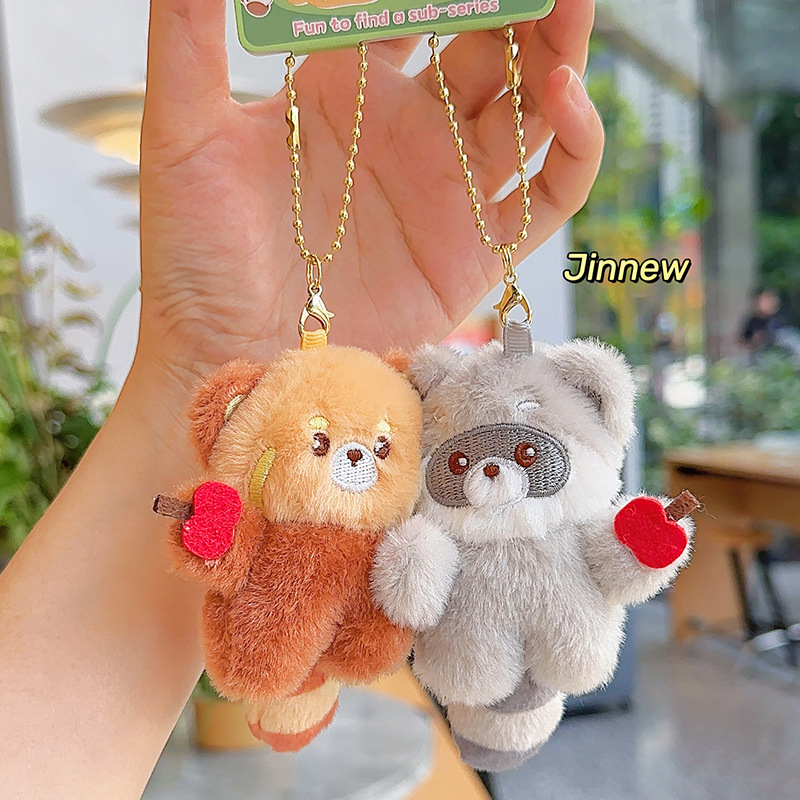 Jinnew Original Little Otter Magnetic Pair Plush Keychain Pendant Girlfriend Cute Small Pendant