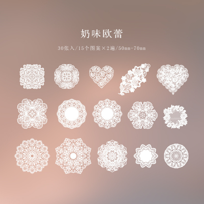 Momo ink PET sticker bag daydream series of creative art hand tent decorative stickers 6 choices