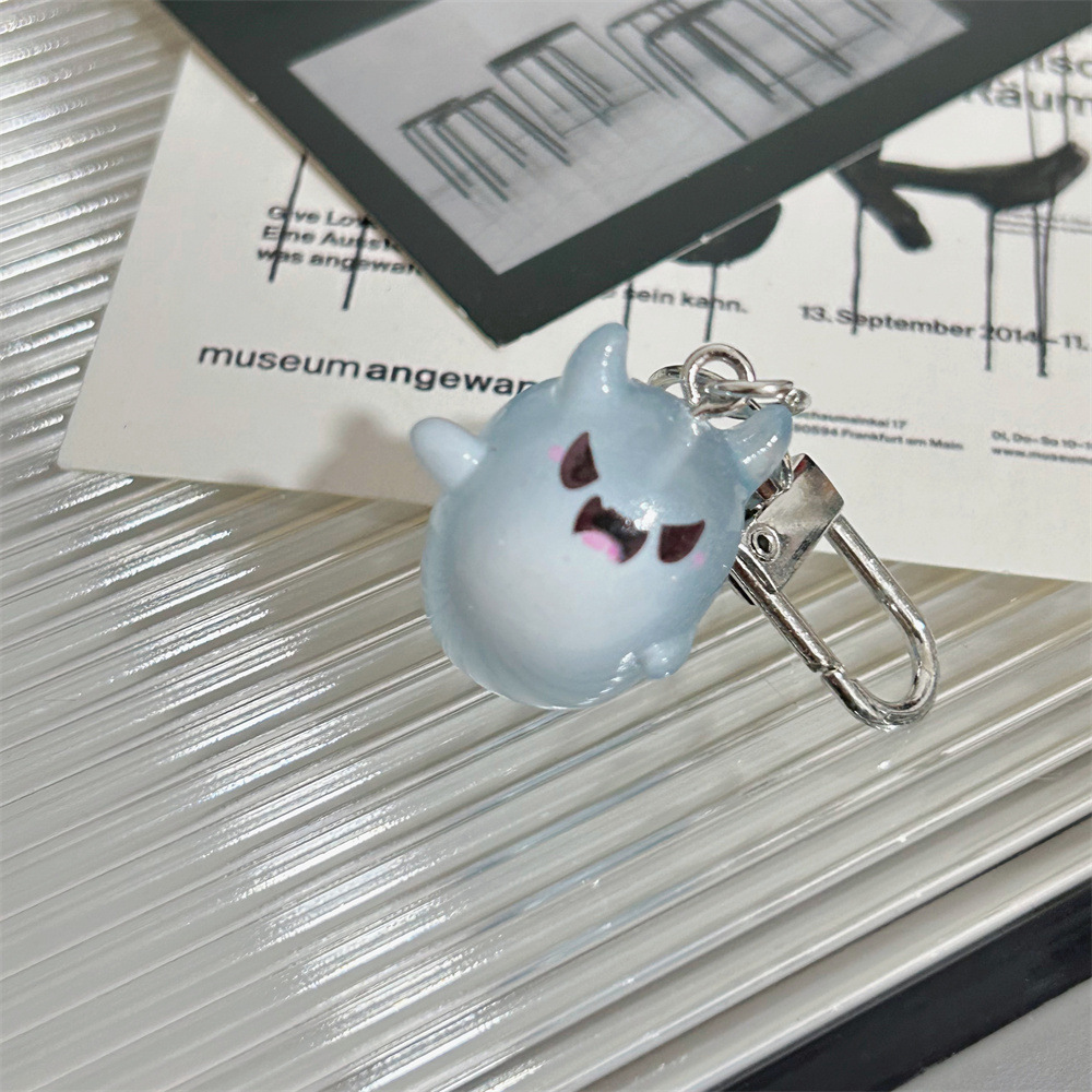 Creative Cute Luminous Ghost Keychain Funny Three-dimensional Halloween Doll Bag Pendant Ins Accessories