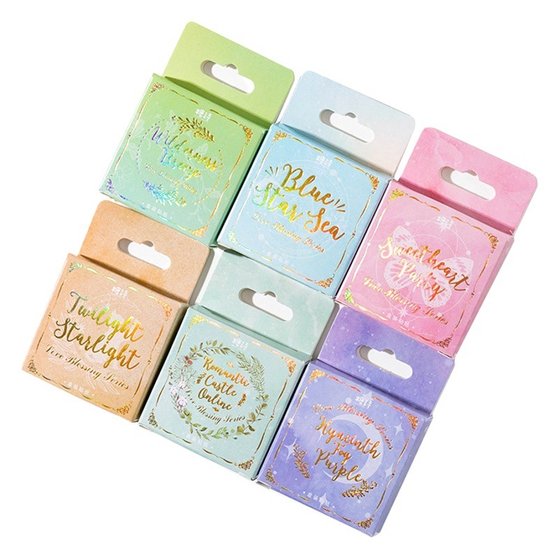 Tangshi PET gilding boxed stickers love blessing series Journal English decorative material stickers 45 pieces