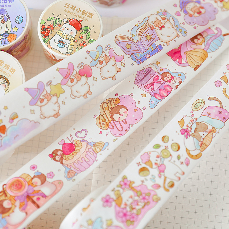 Yanyu paper tape cute animal daily series creative cartoon journal DIY material stickers 6