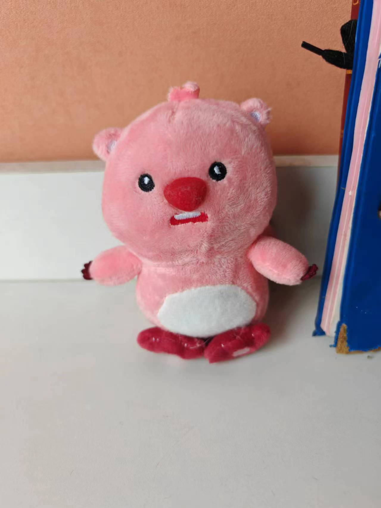 Internet-famous Little Beaver Plush Doll Keychain Cute Crosswear Ruby Plush Doll Couple's Best Friend Schoolbag Hanging Ornaments