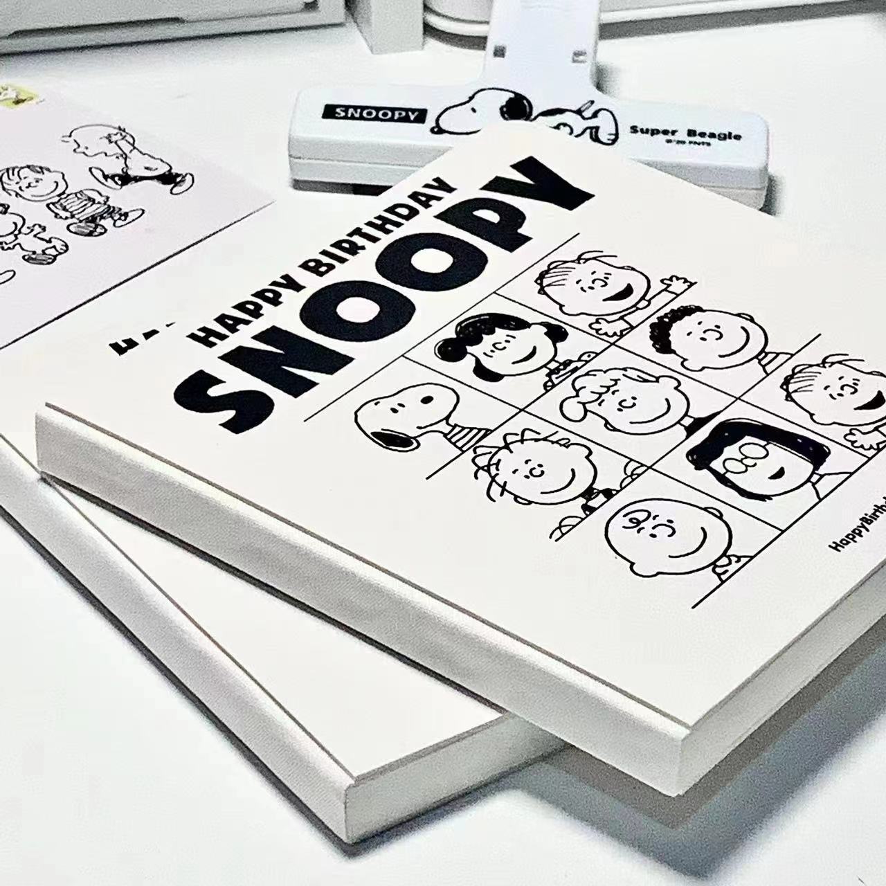 Snoopy square book thickened notebook student notepad ins wind high value square book diary handbook book