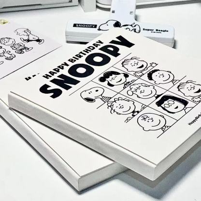 Snoopy square book thickened notebook student notepad ins wind high value square book diary handbook book