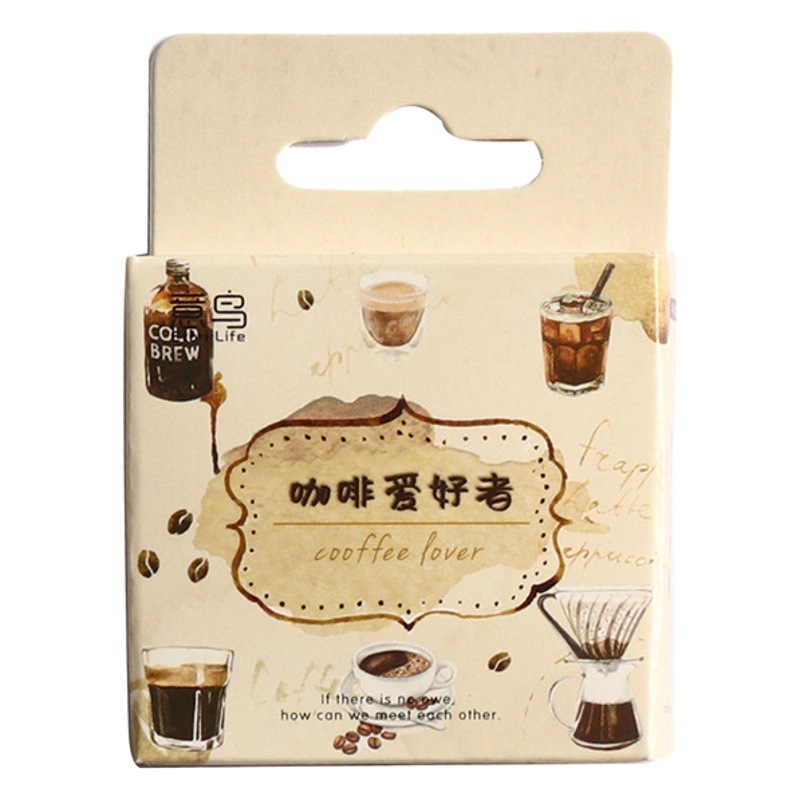 Italian bird boxed stickers coffee lovers creative material decorative