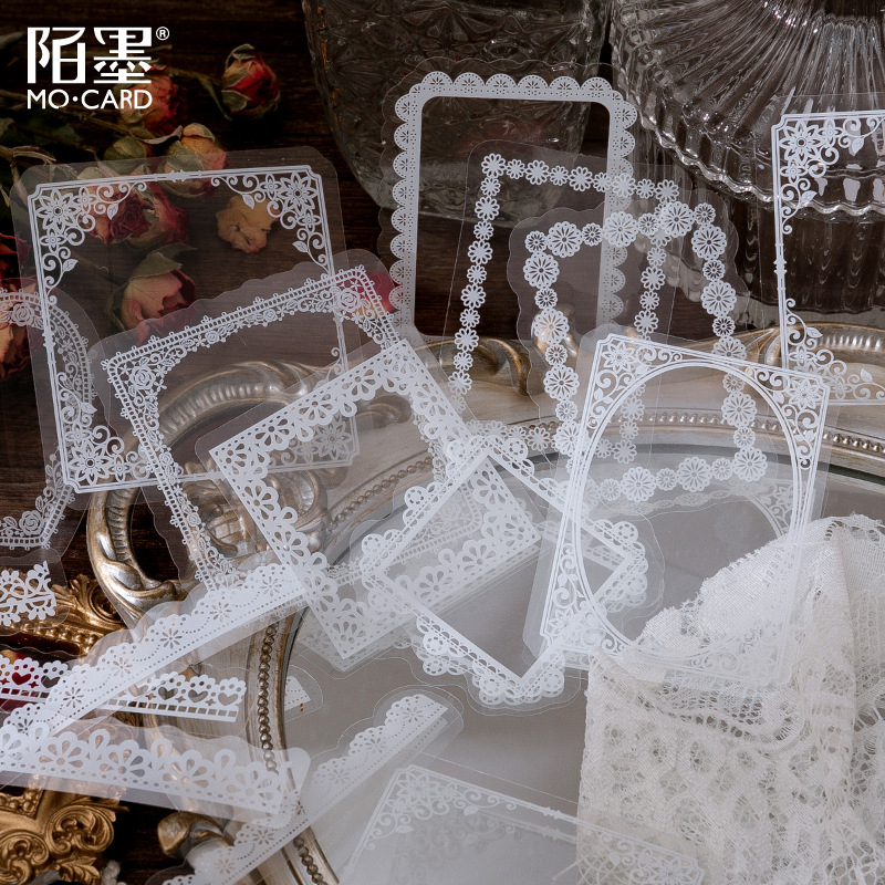 Momo ink PET sticker bag daydream series of creative art hand tent decorative stickers 6 choices