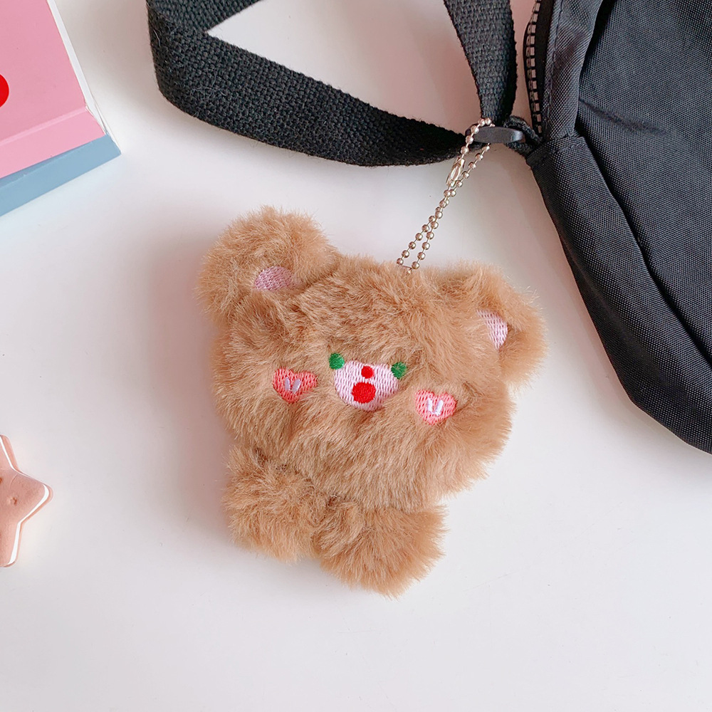 Original Cute Soft Plush Bear Separation Jewelry 3D Sweet Student School Uniform Chest Pin Bag Pendant Unisex Decoration