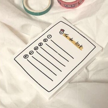 100 sheets of Korean cute to-do list note book convenience stickers cr