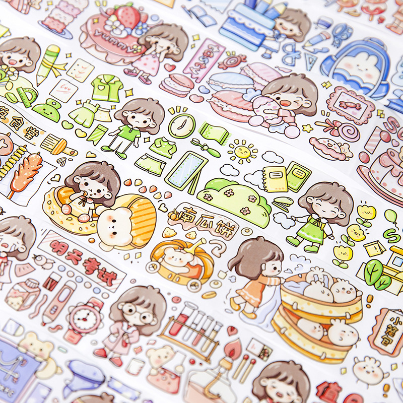 Twilight and paper tape small porphyrin series cute cartoon ins hand account DIY material stickers 2