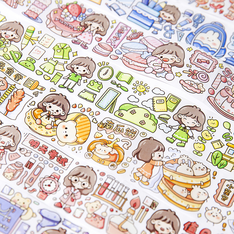 Twilight and paper tape small porphyrin series cute cartoon ins hand account DIY material stickers 2