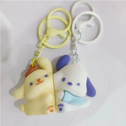 Cute Cartoon Jiyka Wow chiikawa Jiyixiaoba Couple Friends Magnetic Key Chain Bag Pendant