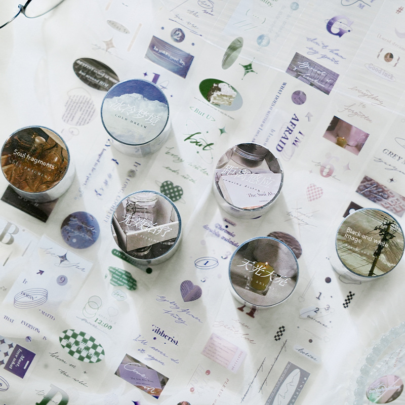 Morning foam PET tape world sleeping series creative hand account diy decorative material collage 6