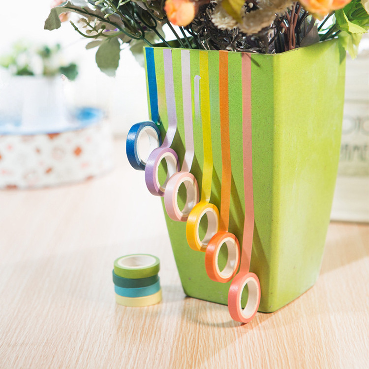 Colorful Diy Box Candy Color Solid Color Cute Easy Tear Paper Rainbow Tape Office Culture Solid Cute Tear Paper Rainbow Tape