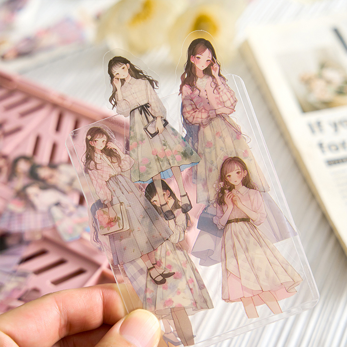 Morning Foam PET Sticker Bag Party Weekend Series Fresh Ins Salt Hand Account Figure Collage Decorative Sticker