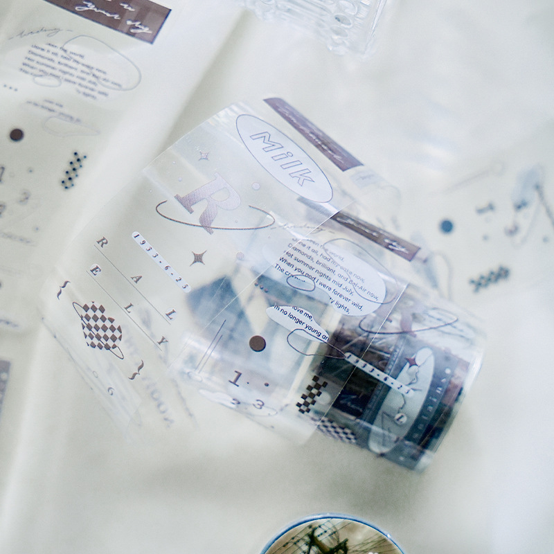 Morning foam PET tape world sleeping series creative hand account diy decorative material collage 6