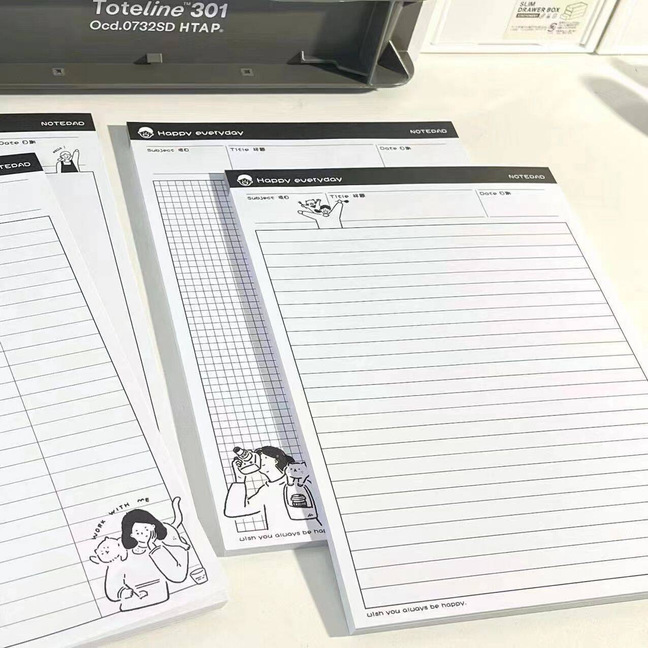 Big Sticky Note Book Collection | B5 Planner 30 sheets/60 words book Time Planner Study Pattern Book