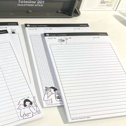 Big Sticky Note Book Collection | B5 Planner 30 sheets/60 words book Time Planner Study Pattern Book