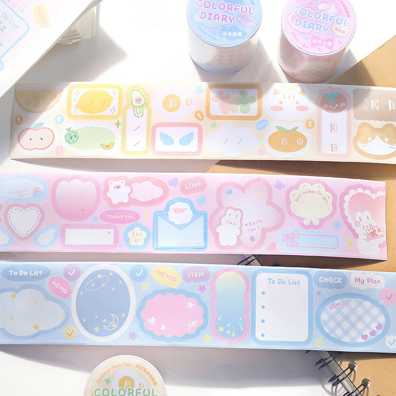 Letter lovers can write die-cut tape color diary series Korean ins wind student hand account sticker tape