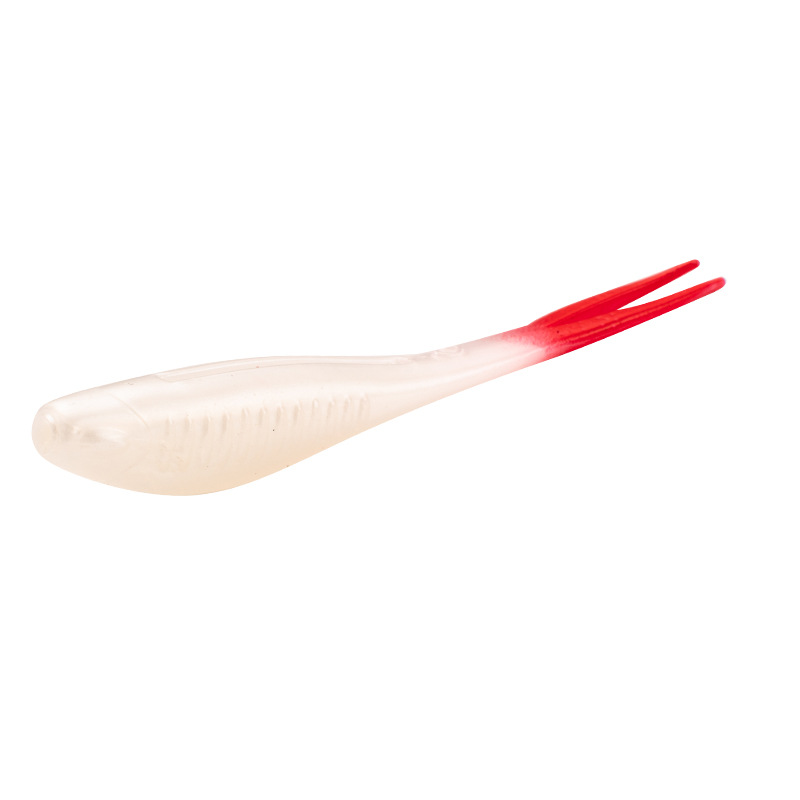 Baby silencer Split Tail Soft Bait 8cm 2.8g 6pcs/bag