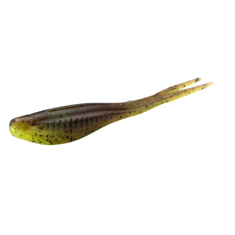 Baby silencer Split Tail Soft Bait 8cm 2.8g 6pcs/bag