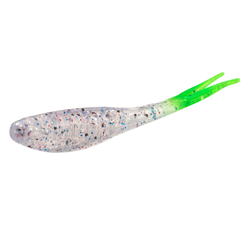 Baby silencer Split Tail Soft Bait 8cm 2.8g 6pcs/bag