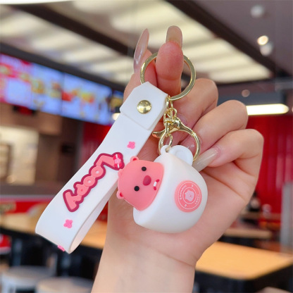 Cute Ruby Keychain Pendant Cyber Celebrant Little Beaver Doll Pendant Couple Small Gift Cartoon Car Key Chain