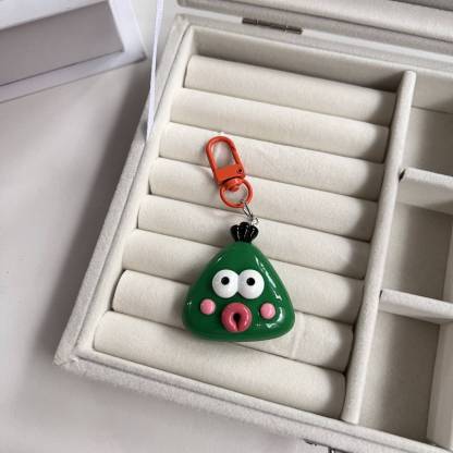 Adorable Resin Doll Keychain with Big Mouth for Car Hanging Decoration Student Couple Book Bag Accessory Bag Charm
