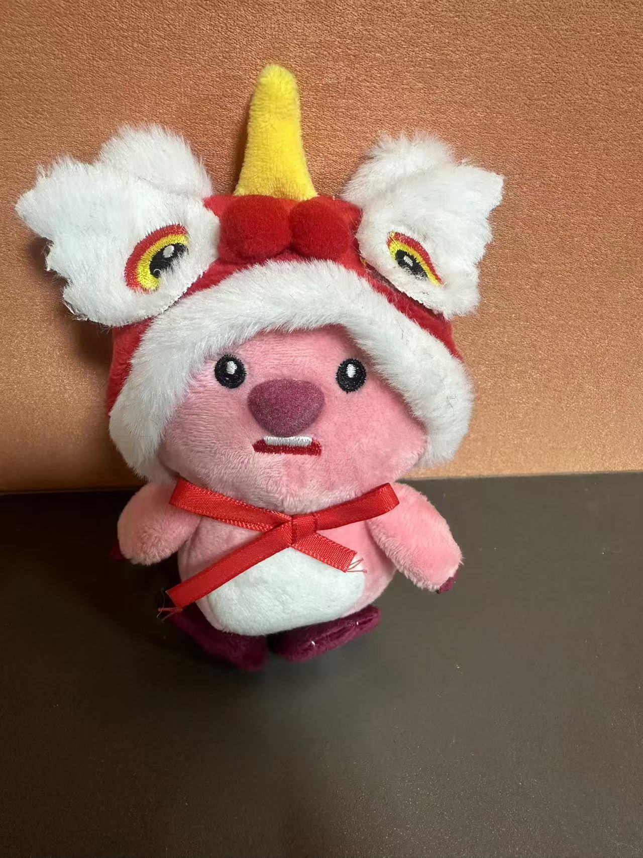 Internet-famous Little Beaver Plush Doll Keychain Cute Crosswear Ruby Plush Doll Couple's Best Friend Schoolbag Hanging Ornaments