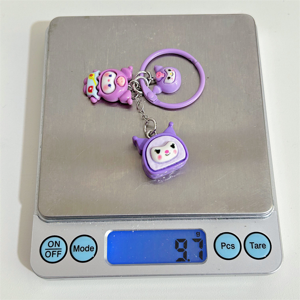 Collar Explosions Sanrio Series Keychain Pendant Cute Cartoon Hello Kitty Keyring Hanging